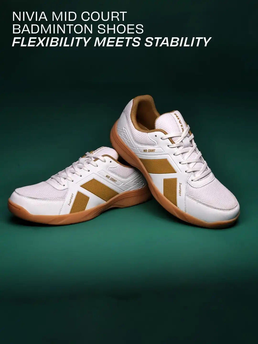Buy NIVIA Mid Court Flexipro Sole Technology and Dual Layer