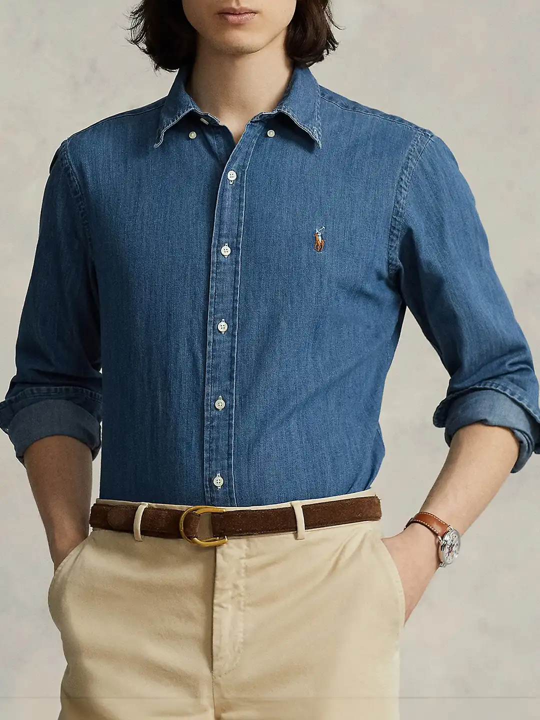 Buy Polo Ralph Lauren Pure Cotton Custom-Fit Denim Shirt - Shirts