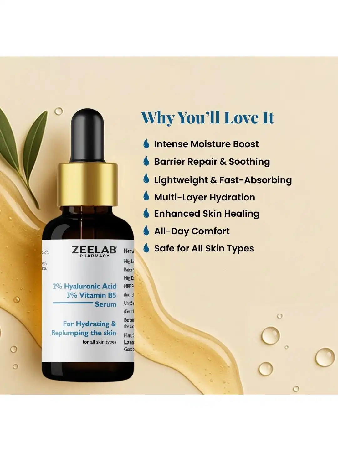 Buy ZEELAB PHARMACY 2% Hyaluronic Acid + 3% Vitamin B5 Face Serum