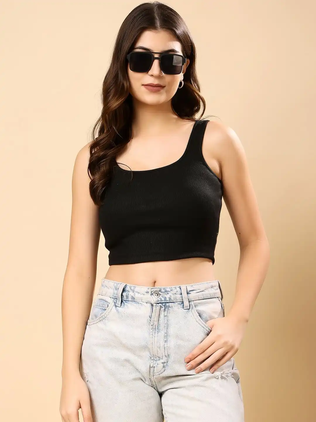 Crop Tank Bench Tank Top CORSICA Ribbed Crop Tank Top