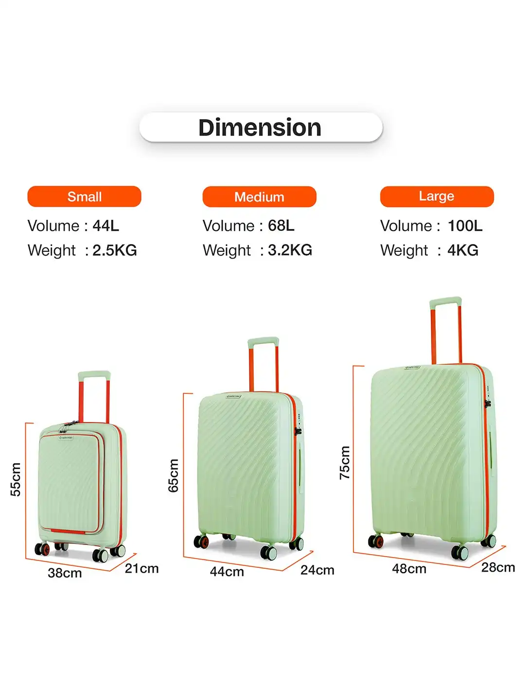 Buy Nasher Miles Capri Hard-Sided Polypropylene Luggage Set of 2