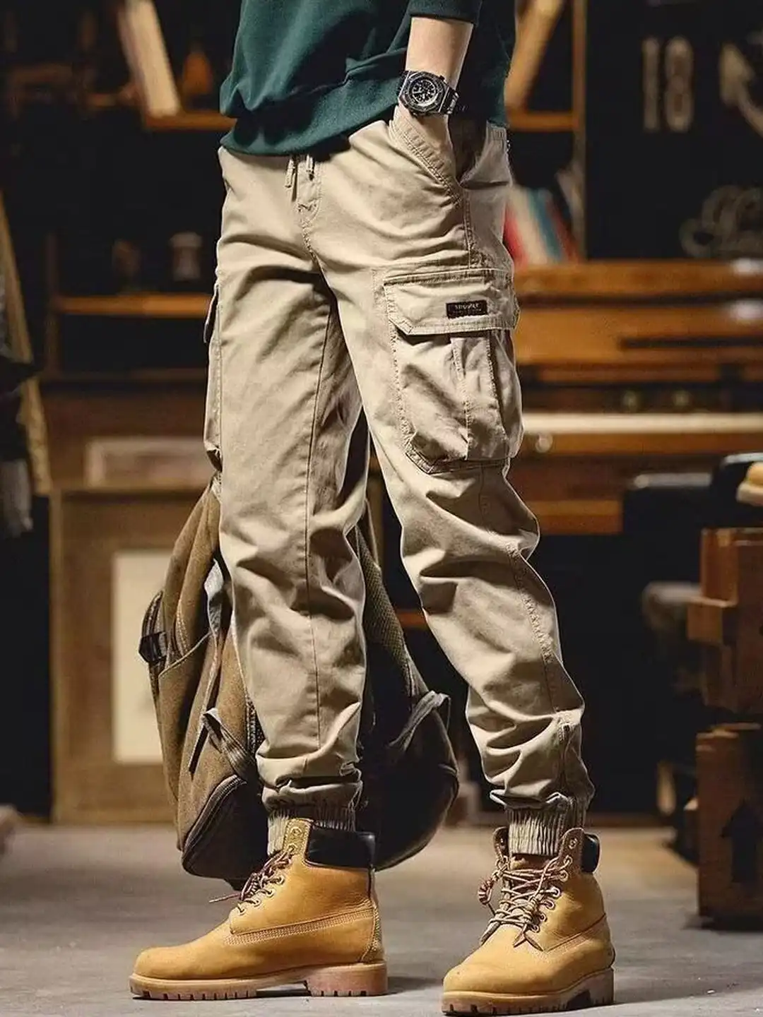 Buy StyleCast x Revolte Men Easy Wash Pleated Cargos Trousers