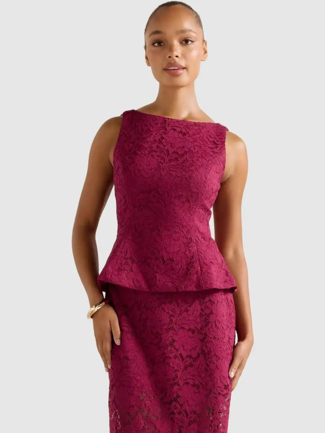 Buy Forever New Loretta Lace Peplum Top - Tops for Women 37619428