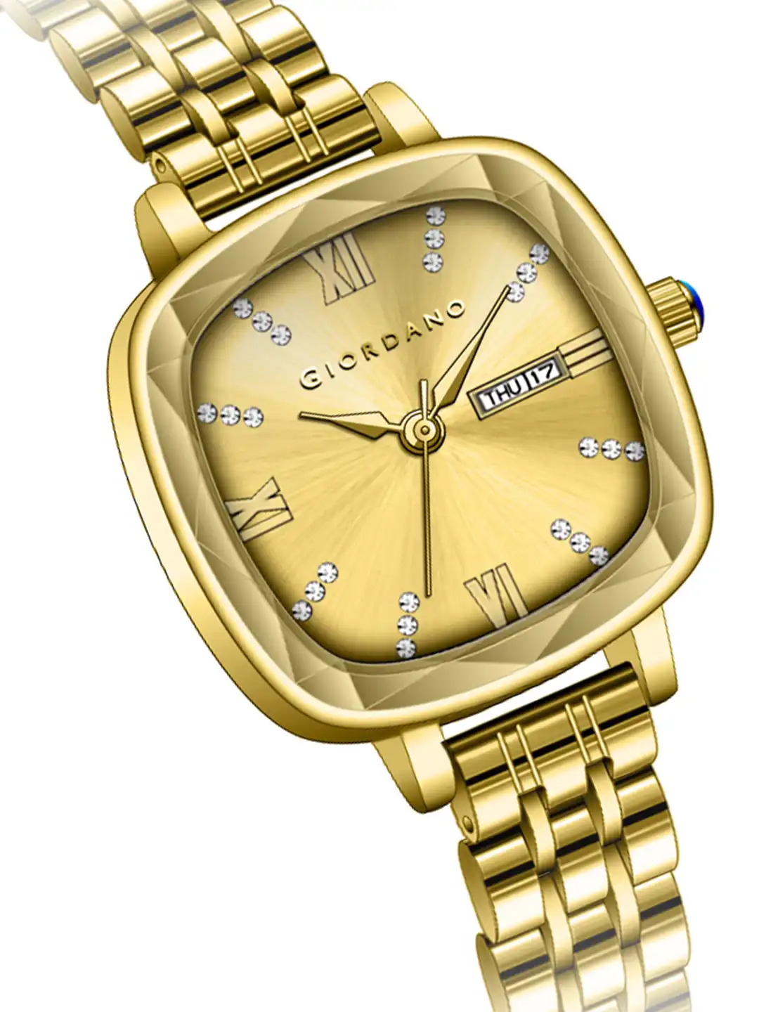 Buy GIORDANO Women Square Embellished Dial Analogue Watch GZ-60097