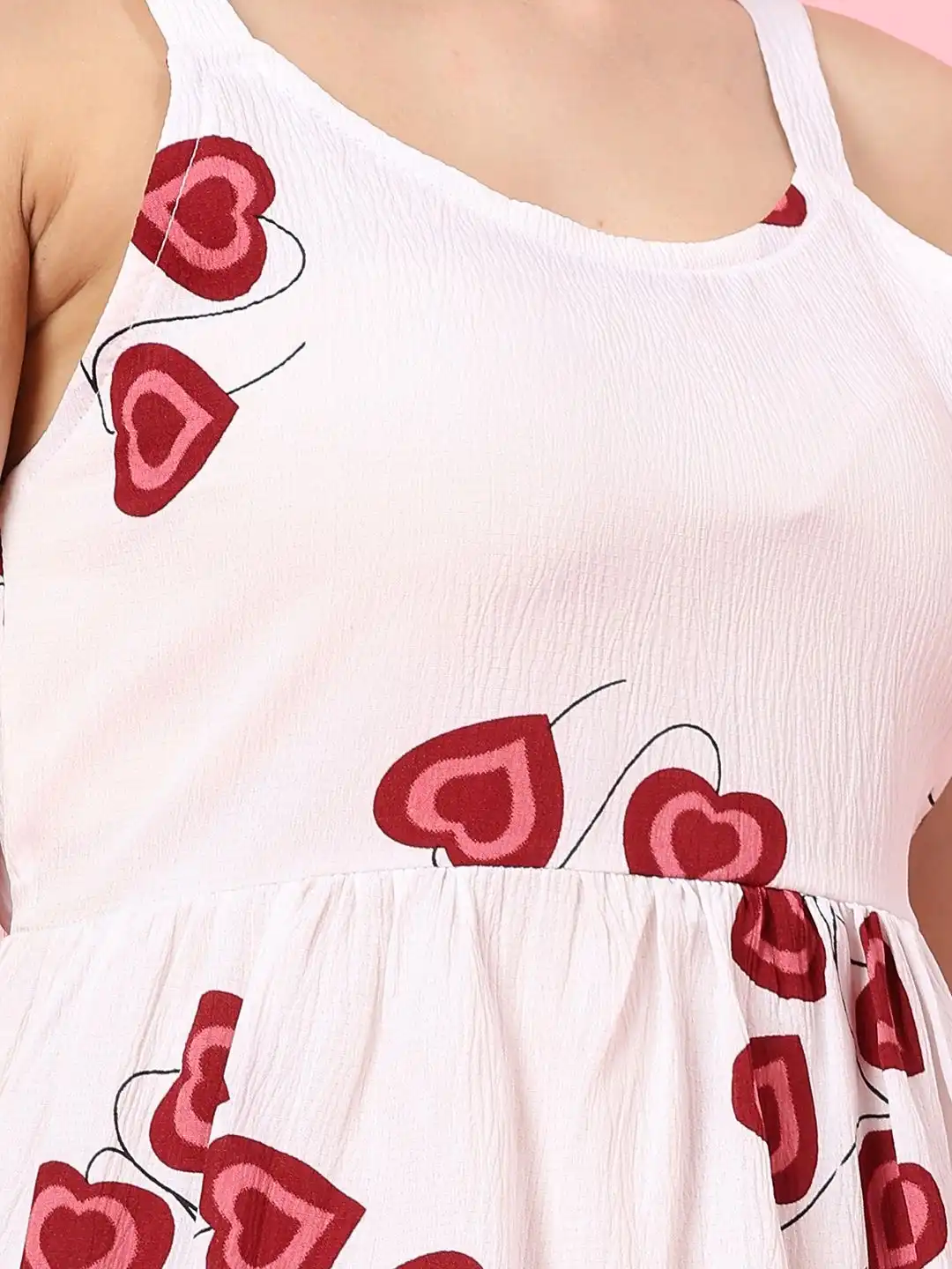 Buy SZN Women Heart Printed Sleepless Peplum Top - Tops for Women