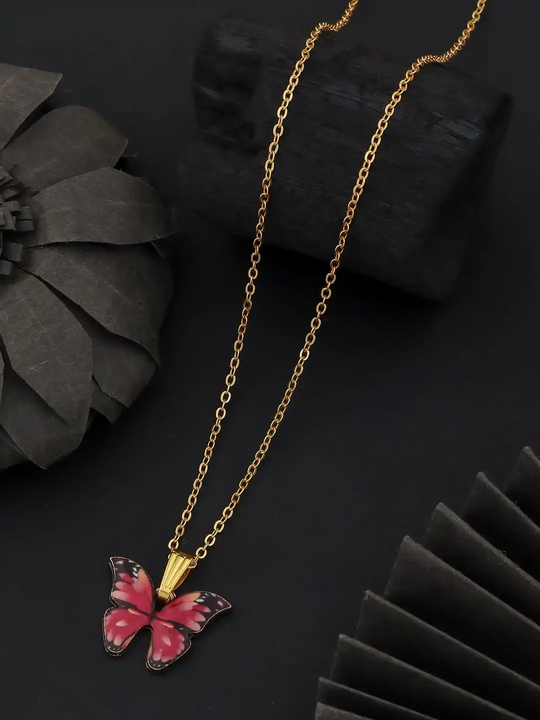 Buy SZN Gold-Plated Butterfly Pendant Chain - Necklace and Chains