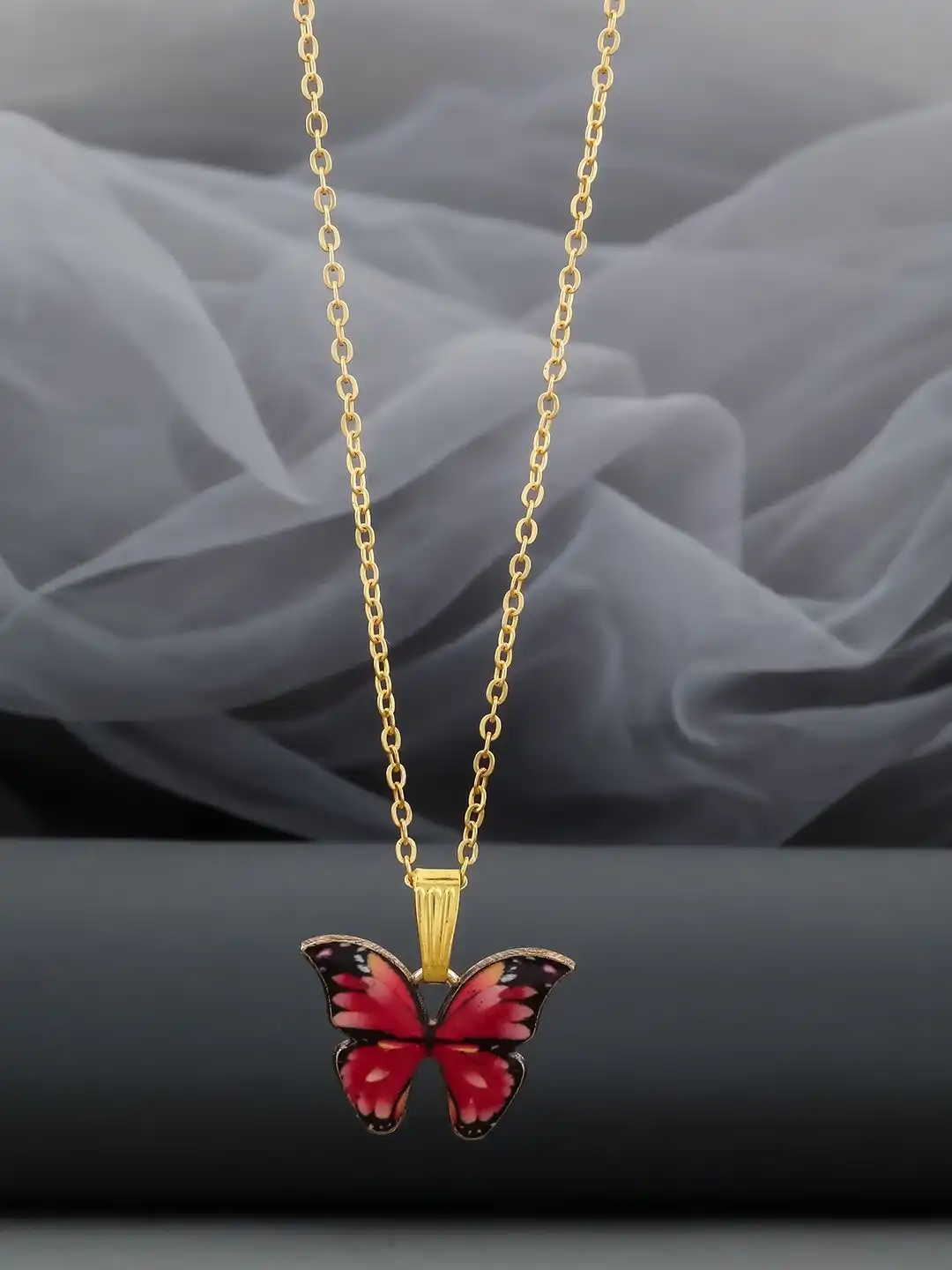 Buy SZN Gold-Plated Butterfly Pendant Chain - Necklace and Chains