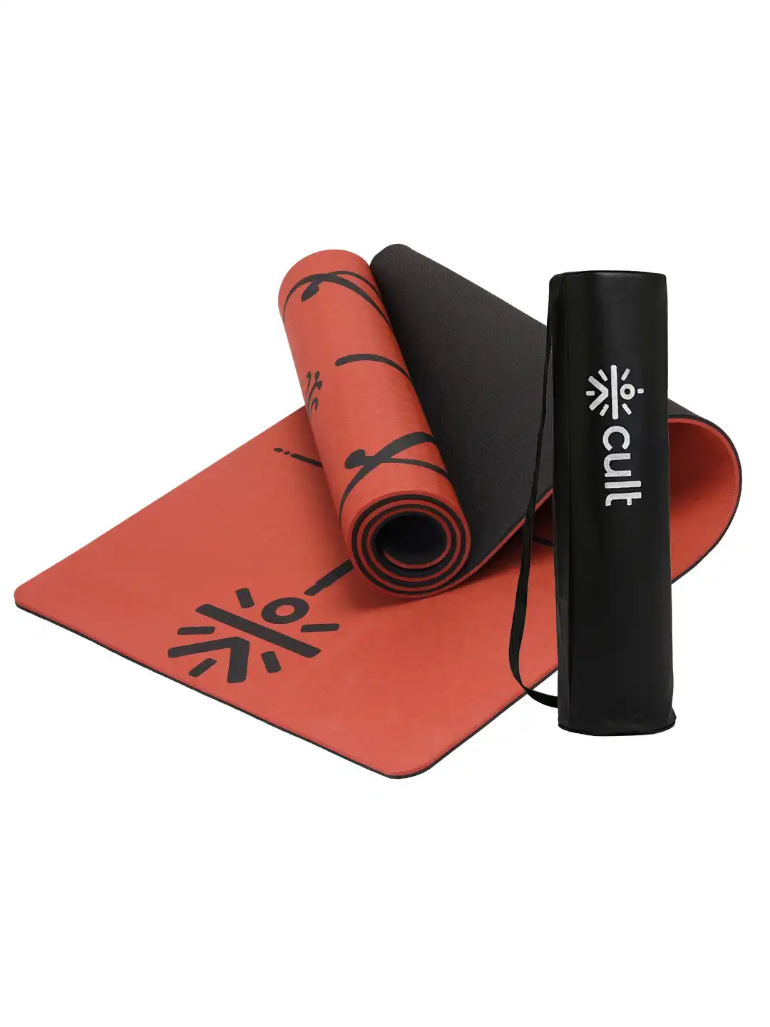 Buy CULT TPE Brick 8mm Alignment with Bag & Strap Yoga Mat - Yoga