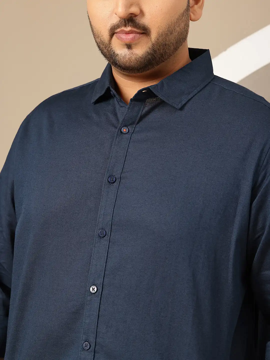 Buy Sztori Plus Size Cotton Linen Casual Shirt - Shirts for Men