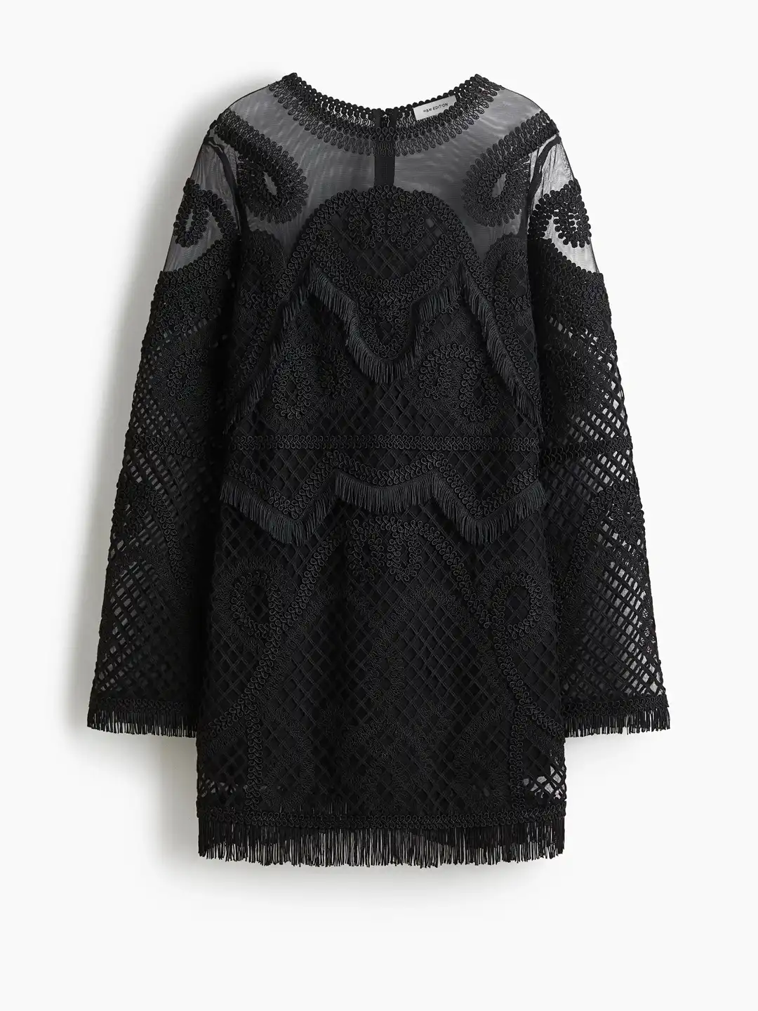 sheer mesh dress h&m Women's Dark brown/polka dot Draped Mesh Dress