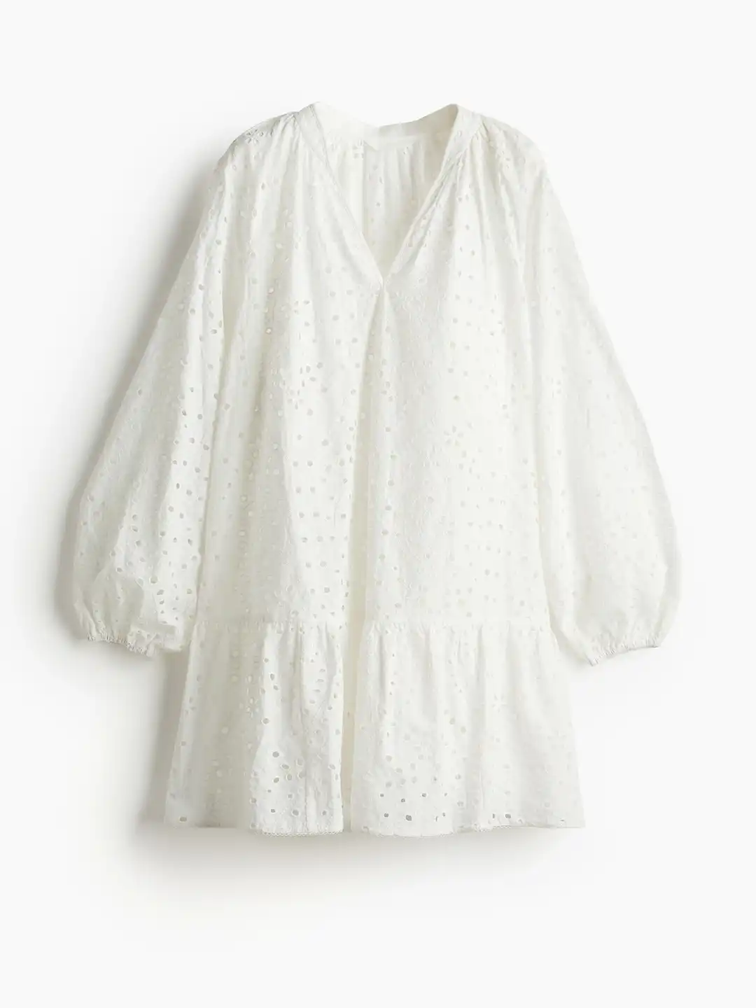 Buy H&M Pure Cotton Broderie Anglaise Tunic Dress - Dresses for Women  28230316 | Myntra