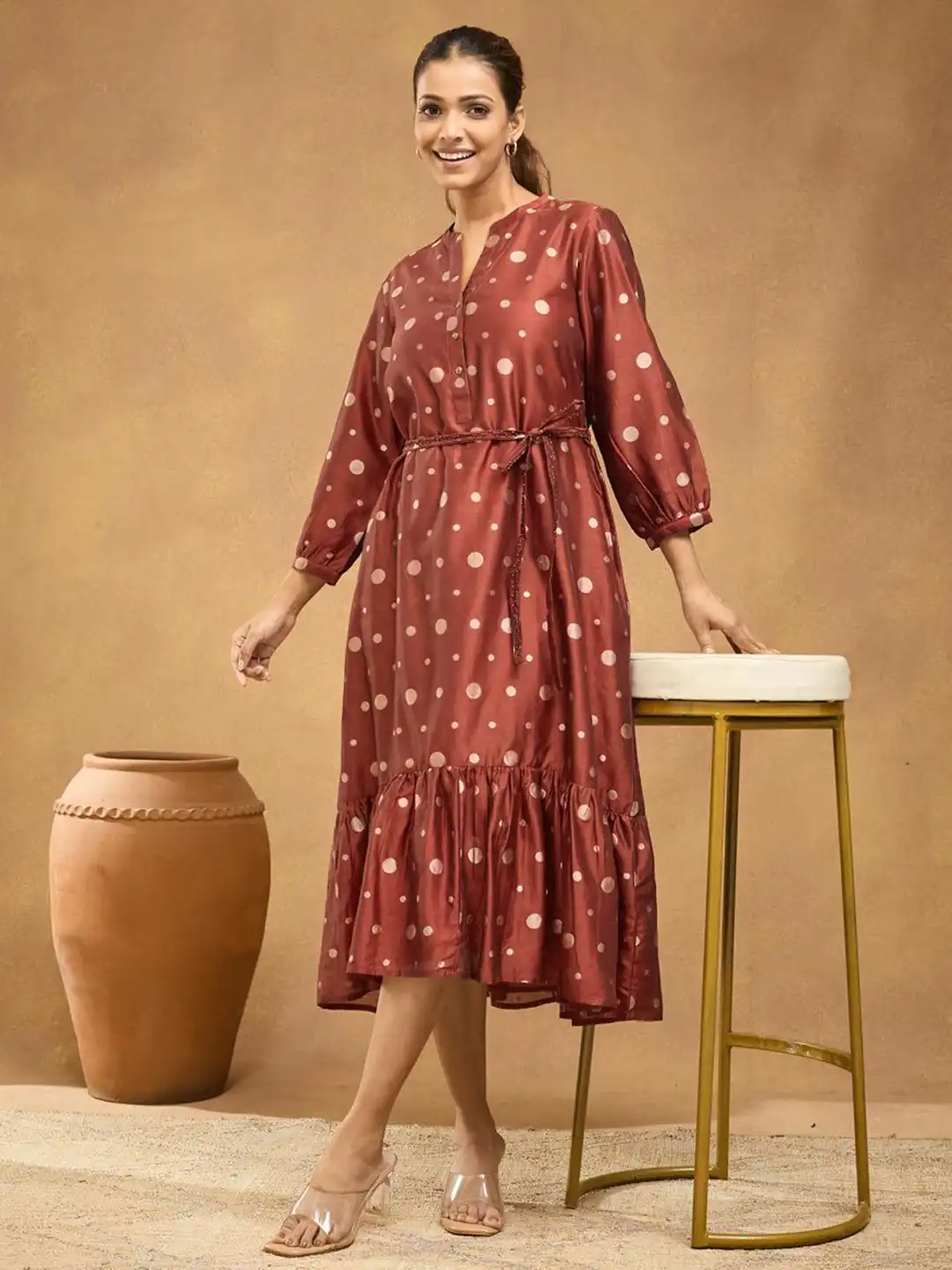 fabindia silk dresses Fabindia S Black Striped Linen Silk V-Neck Asymmetrical Wrap Dress w/Tie  Lined