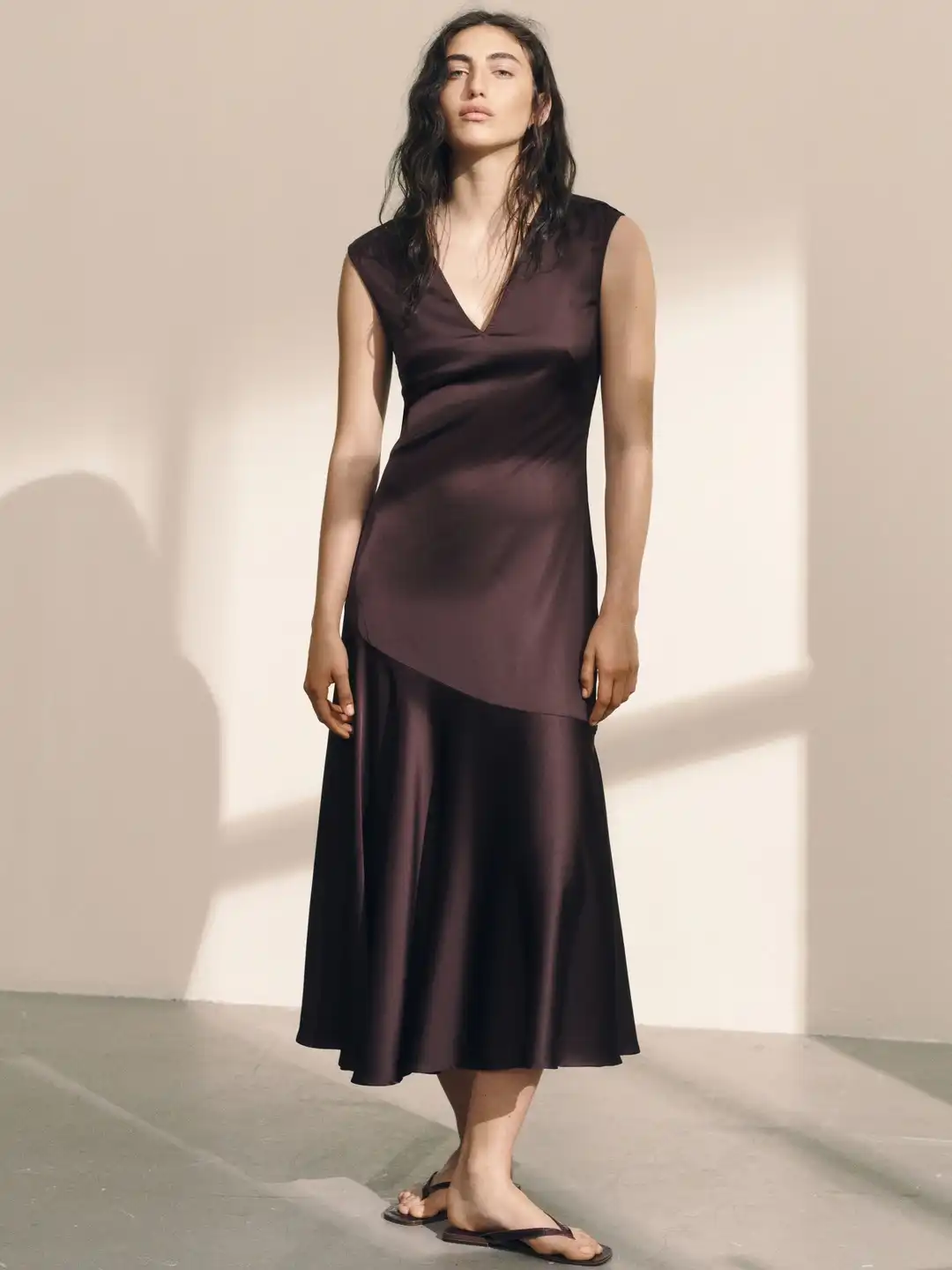dior cocktail dress Vintage 2000 Christian by John Galliano Purple Silk Sheer-Sleeve Asymmetric Draped Gown this versatile piece delivers Color:Soft White Asymmetric Draped A-Line Long vb1