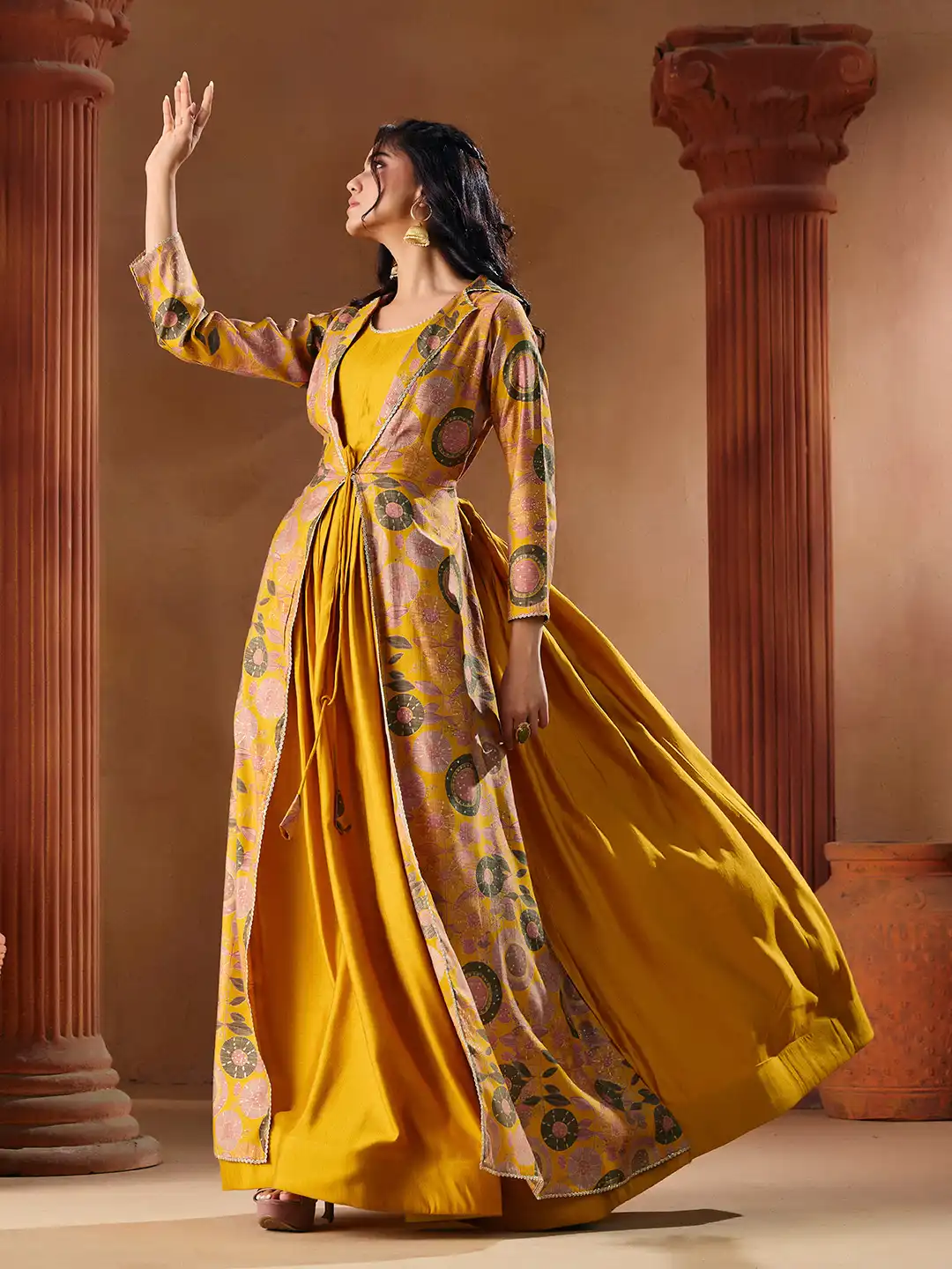 Buy MADHURAM Printed Indo Western Gown Ethnic Dress - Ethnic Dresses for Women 36779977 | Myntra Buy MADHURAM Printed Indo Western Gown Ethnic Dress - Ethnic Dresses for Women 36779977 | Myntra