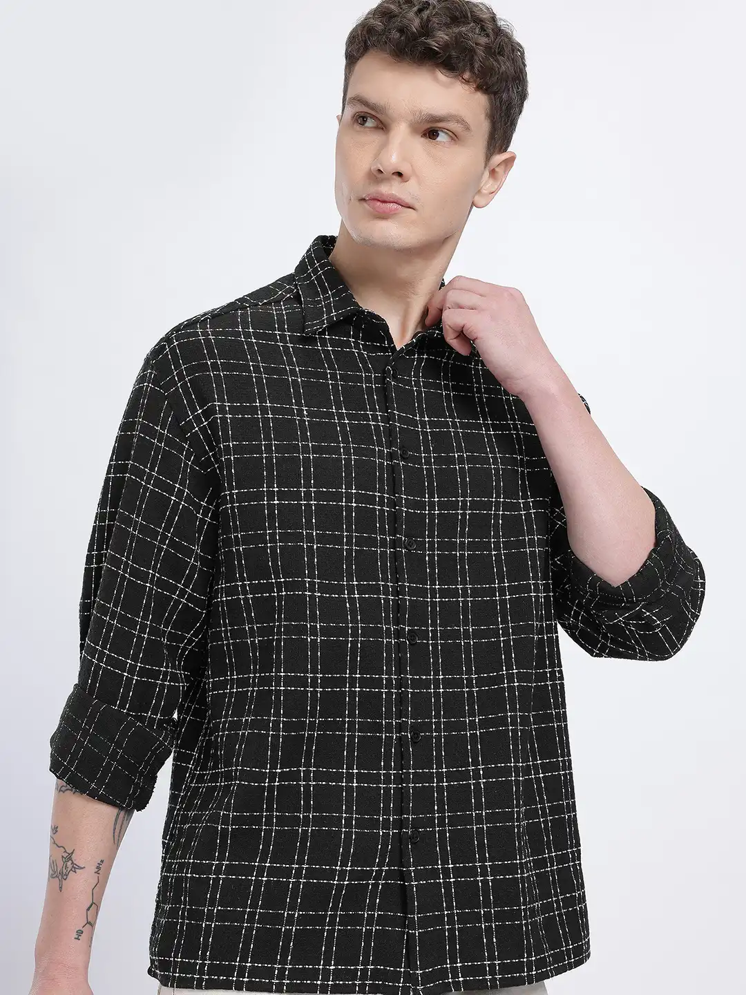 Buy glitchez Checked Relaxed Fit Shirt - Shirts for Men 35043628