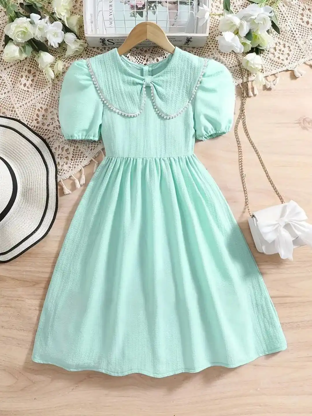 peter pan collar fit and flare dress Peter Pan Collar Fit & Flare Button Coat Ivory / XS