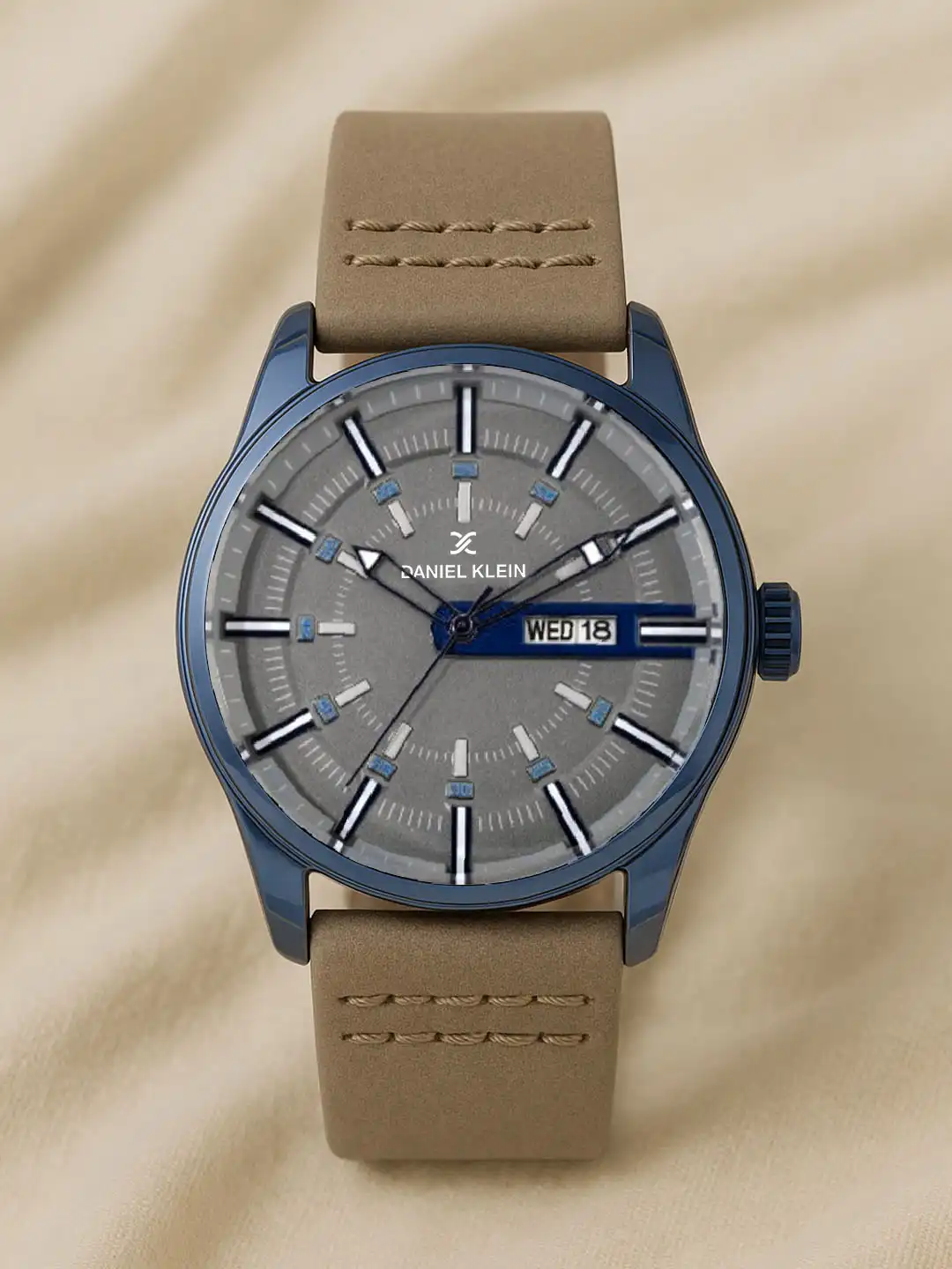 時計 kk3939 Buy Daniel Klein Men Grey Leather Analogue Watch DK11599-6