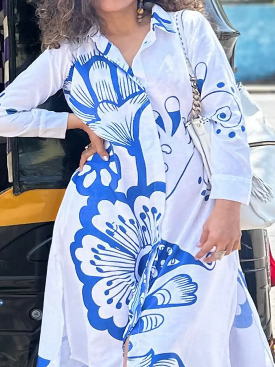 Buy WAMA TRENDZ Women Floral Print Shirt Midi Dress - Dresses for
