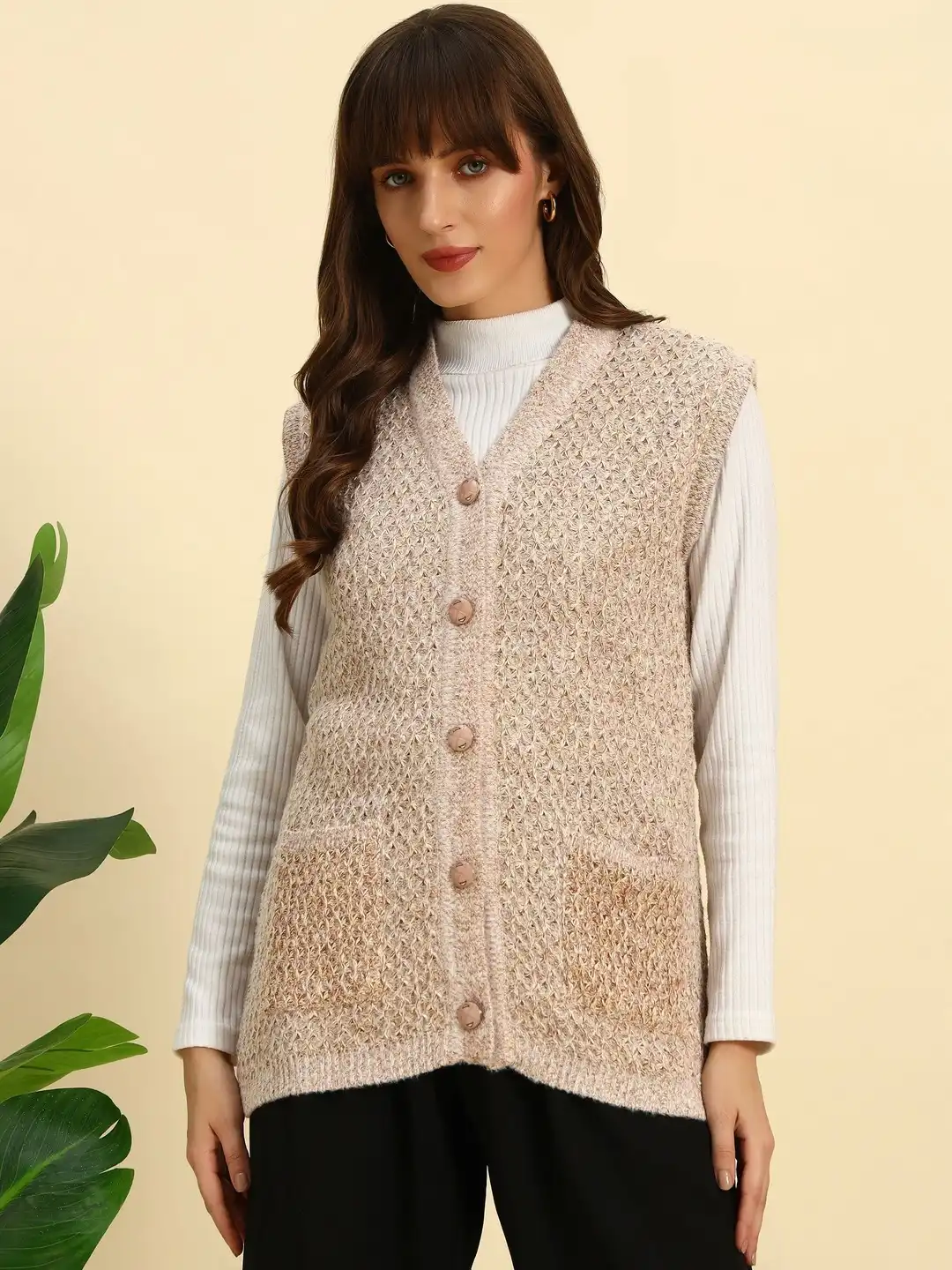 トップス Lambs-wool Layered Knit Vest / Beige Lambs-wool Layered Knit Vest / Beige - メルカリ