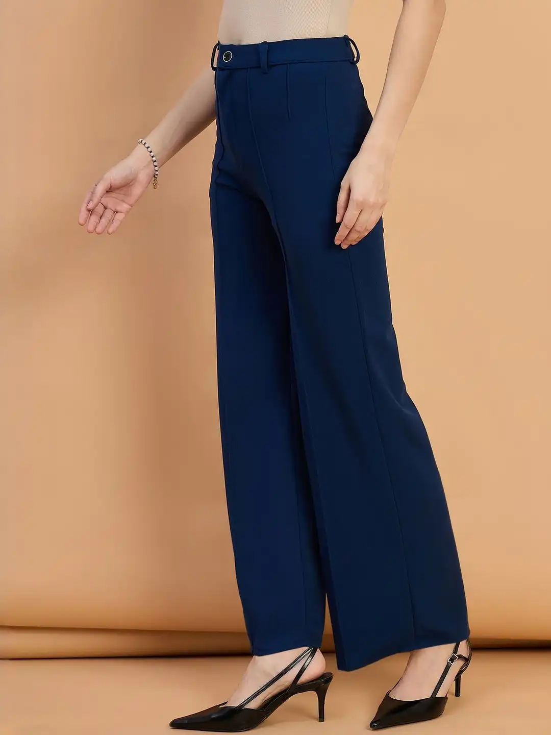 Buy Roadster Women Polyester Formal Formal Trousers - Trousers for