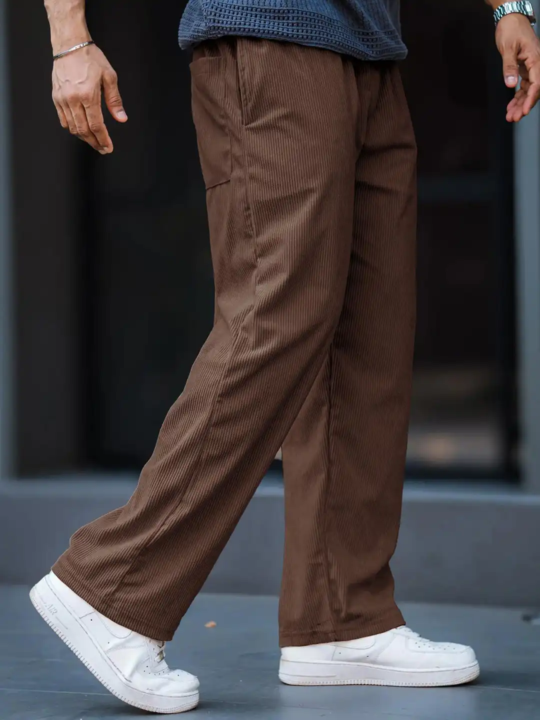 Buy Urban Buccachi Men Textured Comfort Regular Fit Corduroy