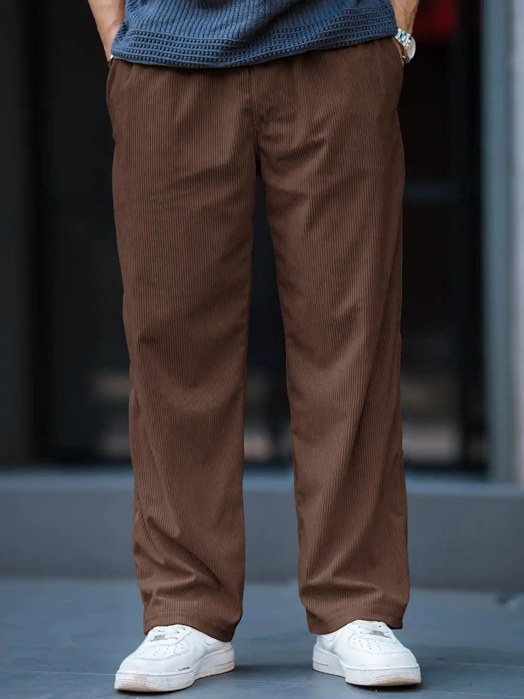 Buy Urban Buccachi Men Textured Comfort Regular Fit Corduroy