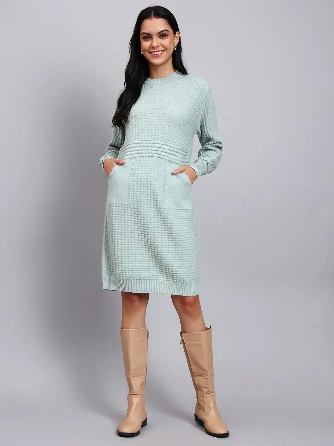 Buy MODKLINE WITH MK Women Round Neck Woollen Jumper Dress - Dresses for Women 36964104 | Myntra Buy MODKLINE WITH MK Women Round Neck Woollen Jumper Dress - Dresses for Women 36964104 | Myntra