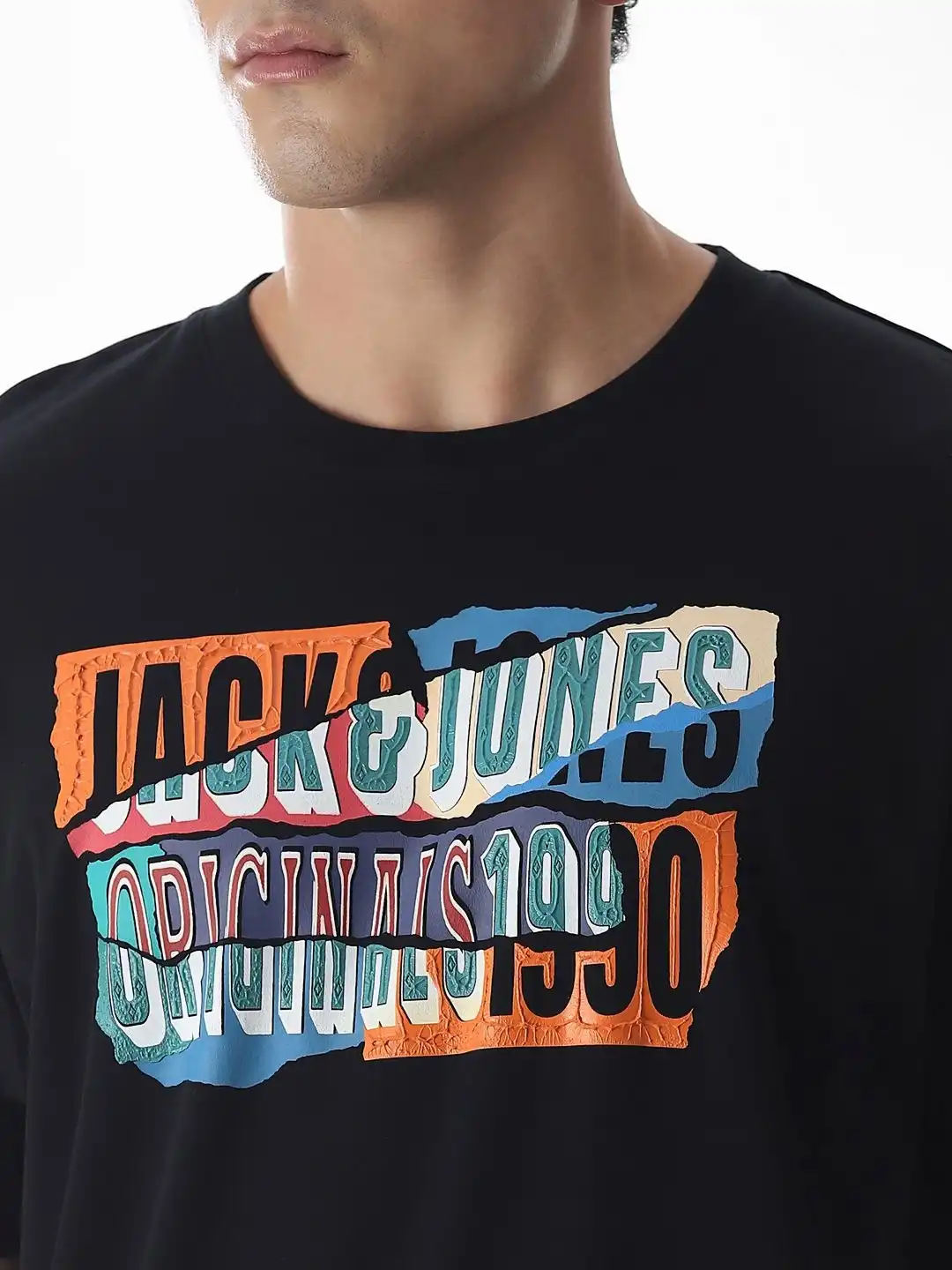 Buy Jack & Jones Jjor Rabban Typography Printed Pure Cotton