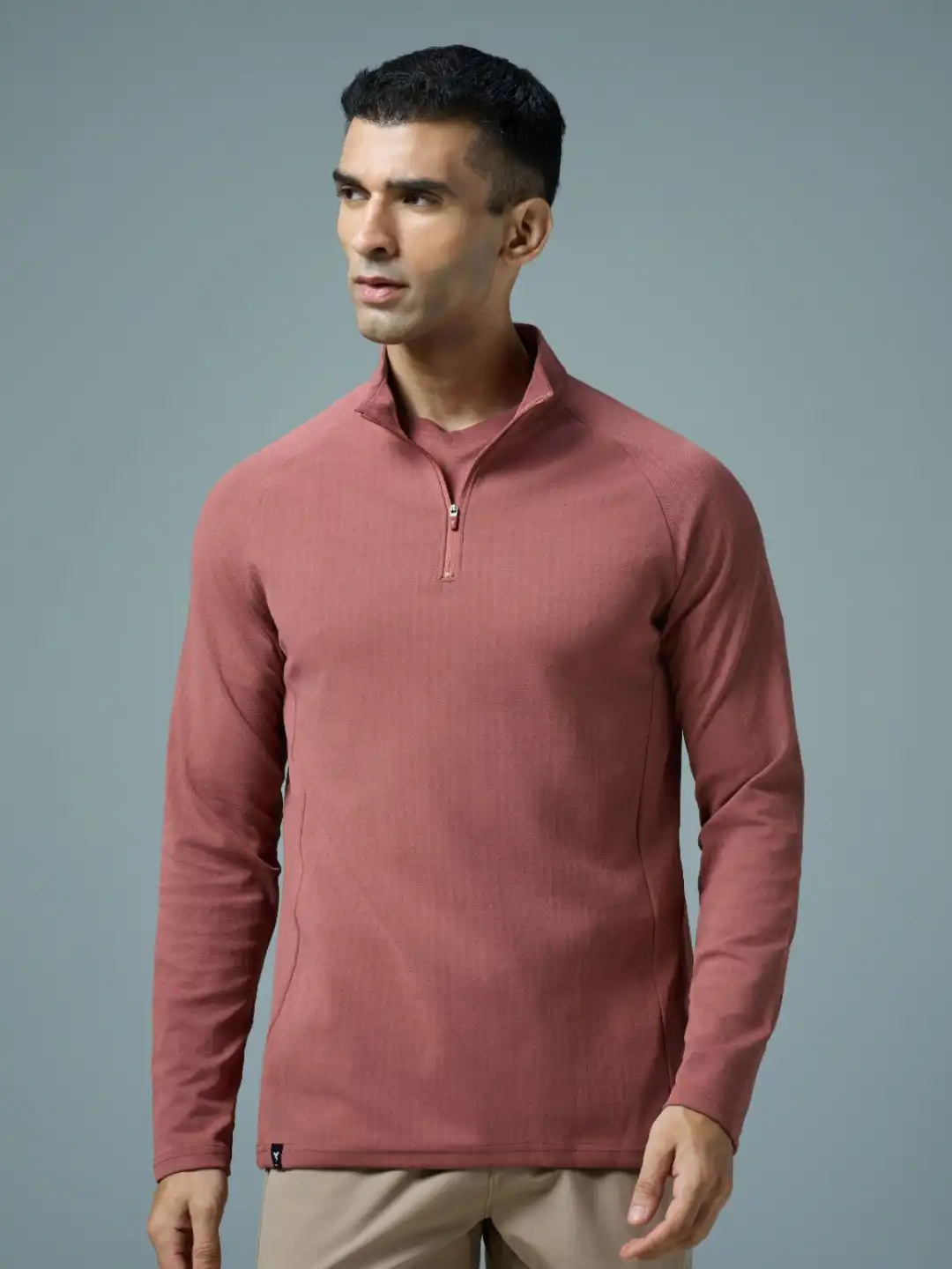 Buy Technosport Mock Neck Anti Static Slim Fit T-Shirt - Tshirts