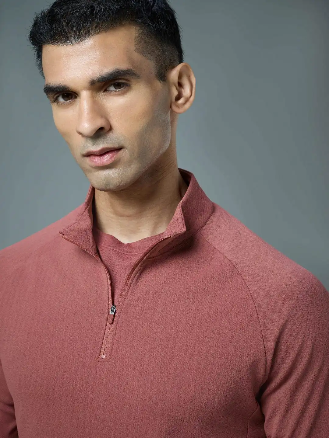 Buy Technosport Mock Neck Anti Static Slim Fit T-Shirt - Tshirts