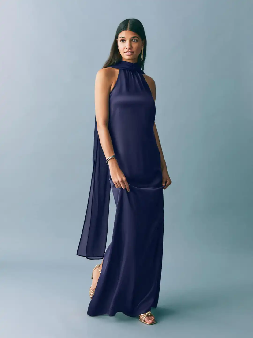 mango blue maxi dress Tango Mango Blue Waves Maxi Cha Cha Dress main image 1