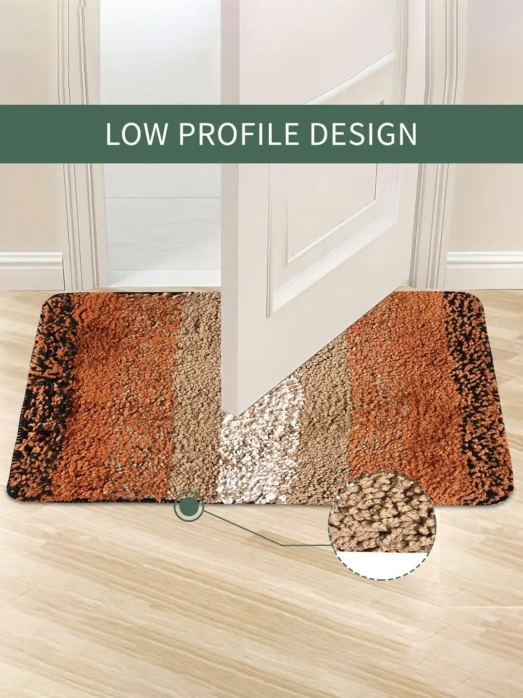 Buy HOMESTIC Brown Patta-Rainbow Ultra Absorbent Stain Resistant