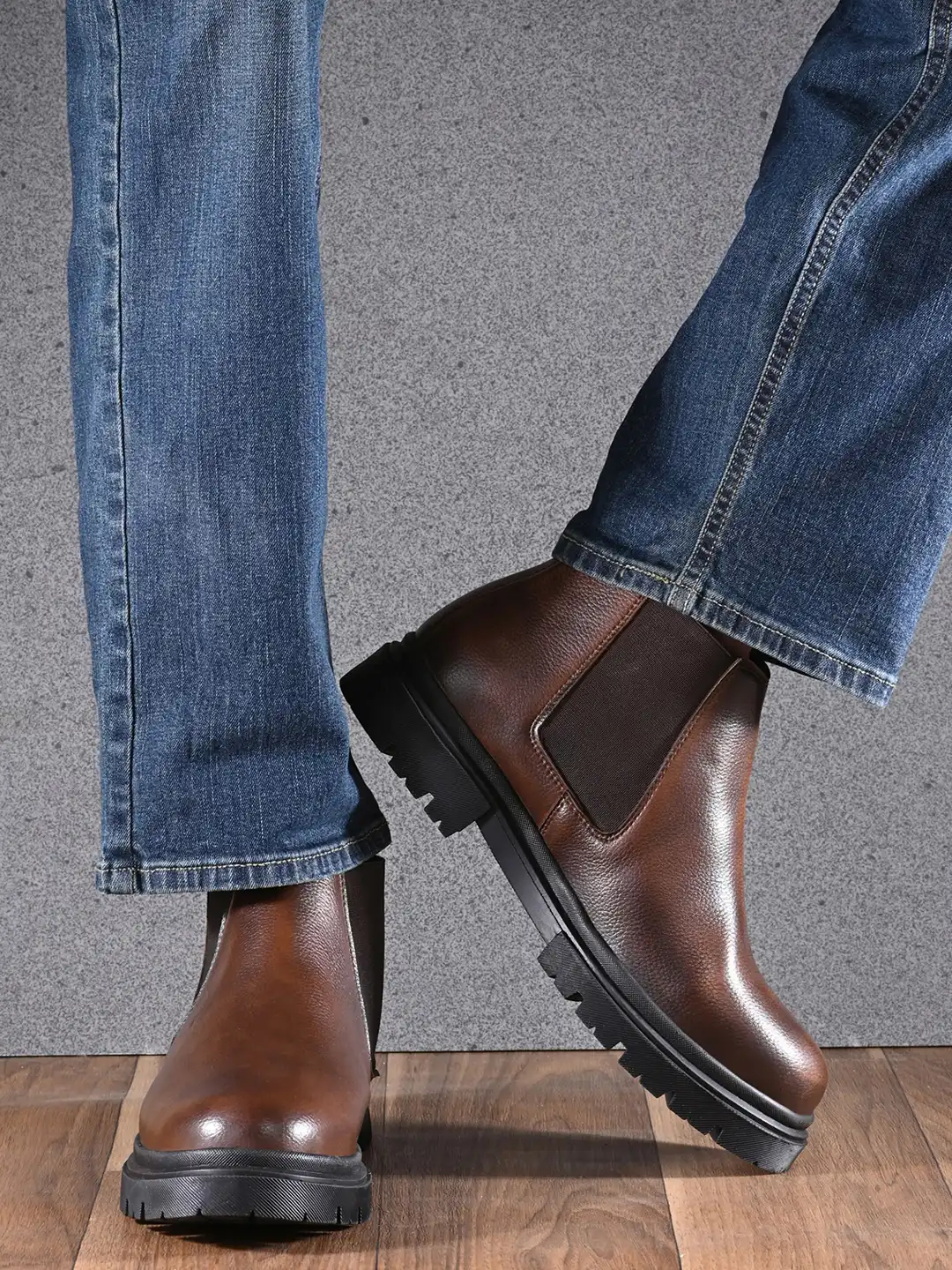Buy AfroJack Men Block-Heeled Casual Chelsea Boots - Boots for Men