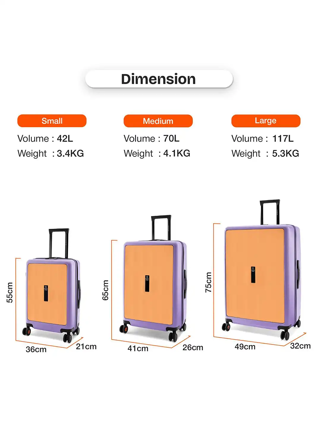 Buy Nasher Miles Zanzibar Polycarbonate Large Peach Lavender