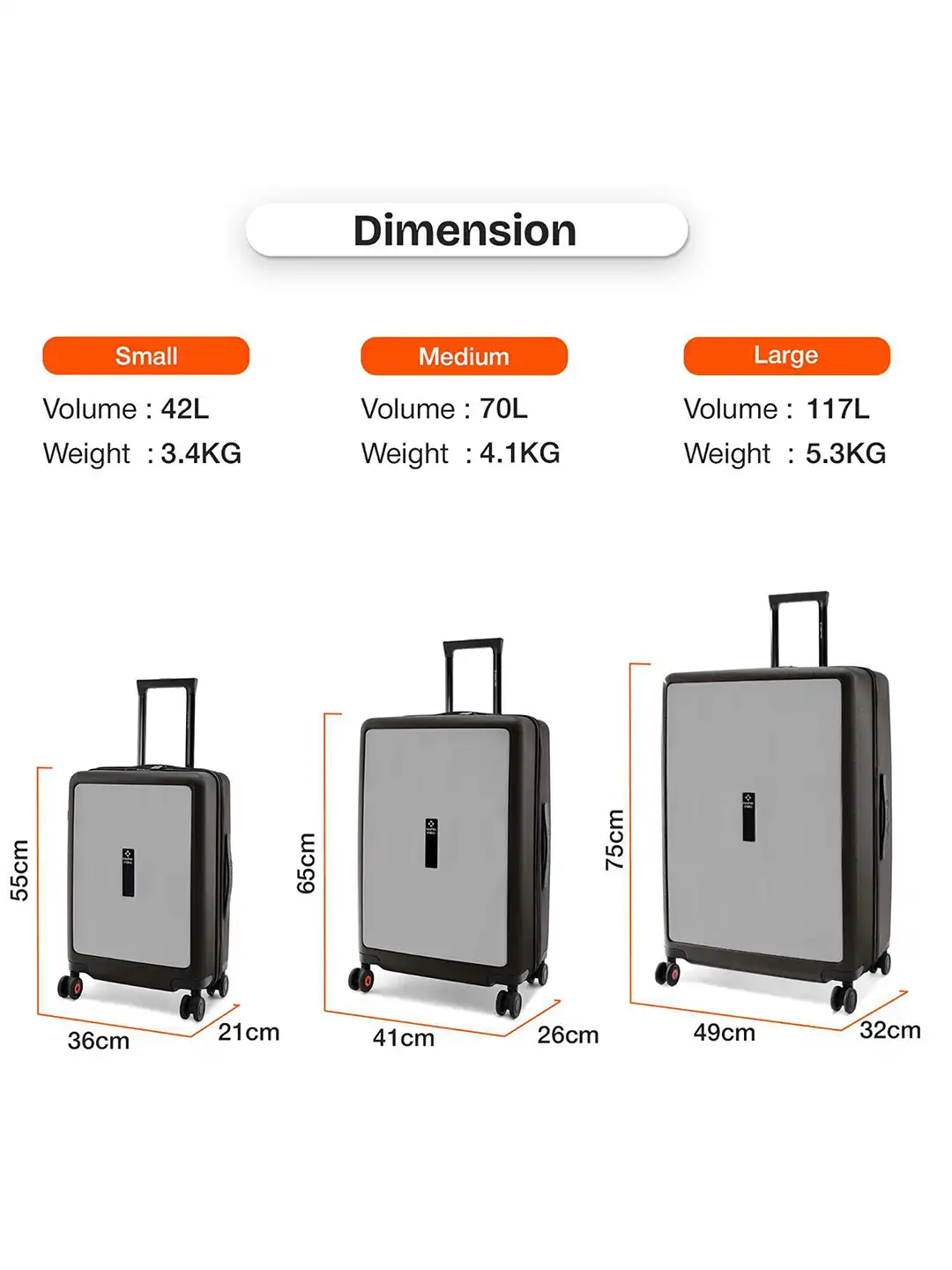 Buy Nasher Miles Zanzibar Polycarbonate Large Grey Black Trolley
