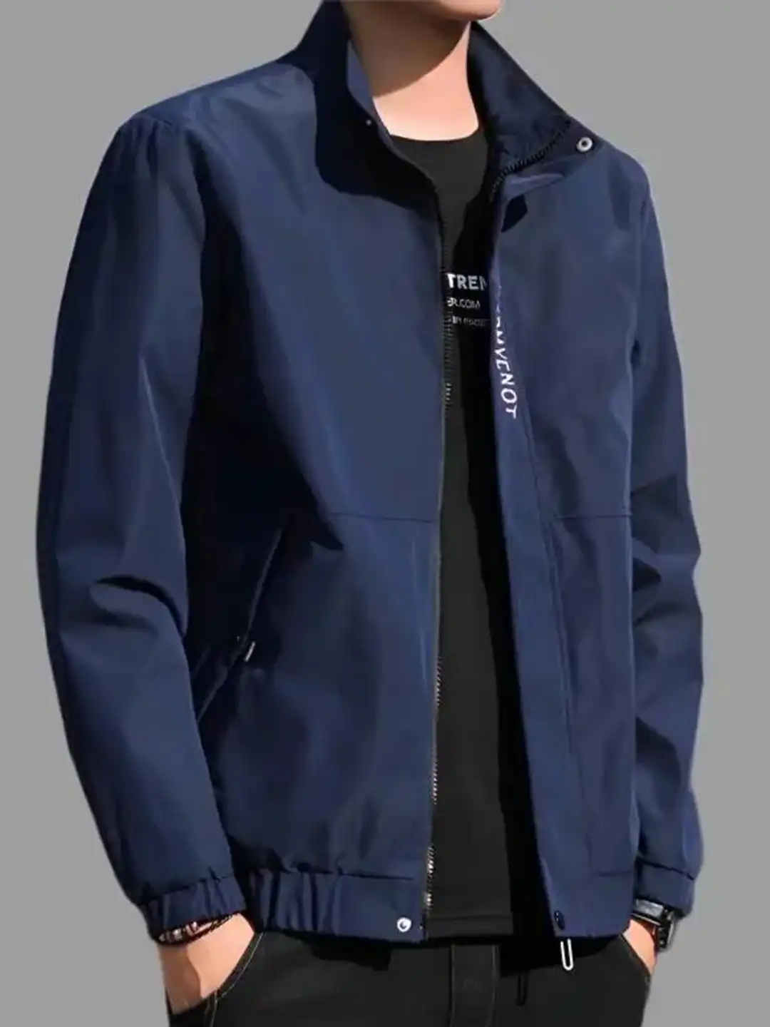 Buy MOTREX Spread Collar Leather Jacket With Patchwork - Jackets