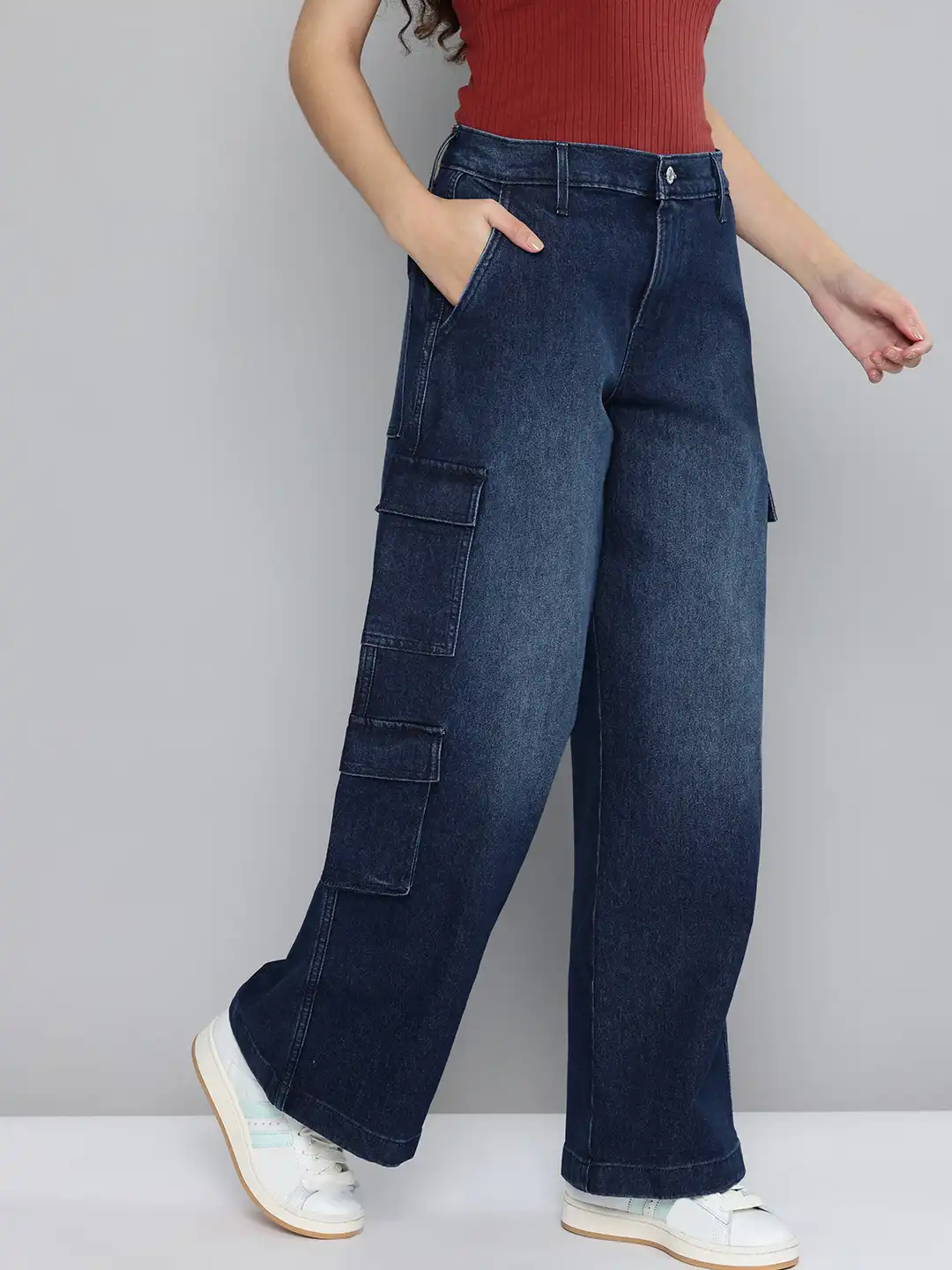 Buy Levis Women's 94 Dark Indigo Baggy Fit Mid Rise Jeans - Jeans