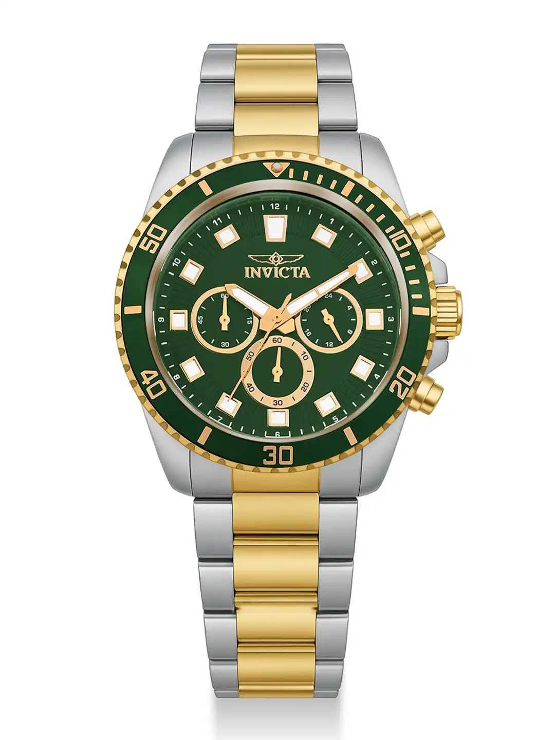 【新品未使用】Invicta クロノグラフ 時計 ゴールド/グリーン　箱付き C1qu7YKj_7fd5aebd619b437cb3c4b