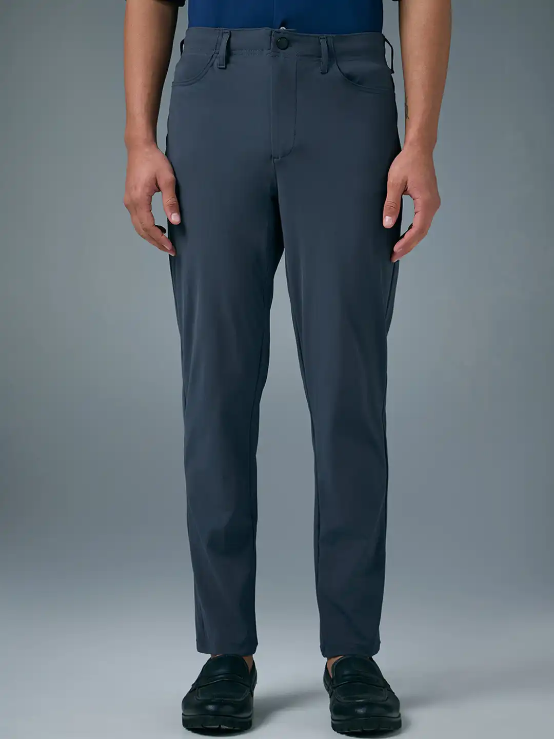straight fit semi formal trousers for men