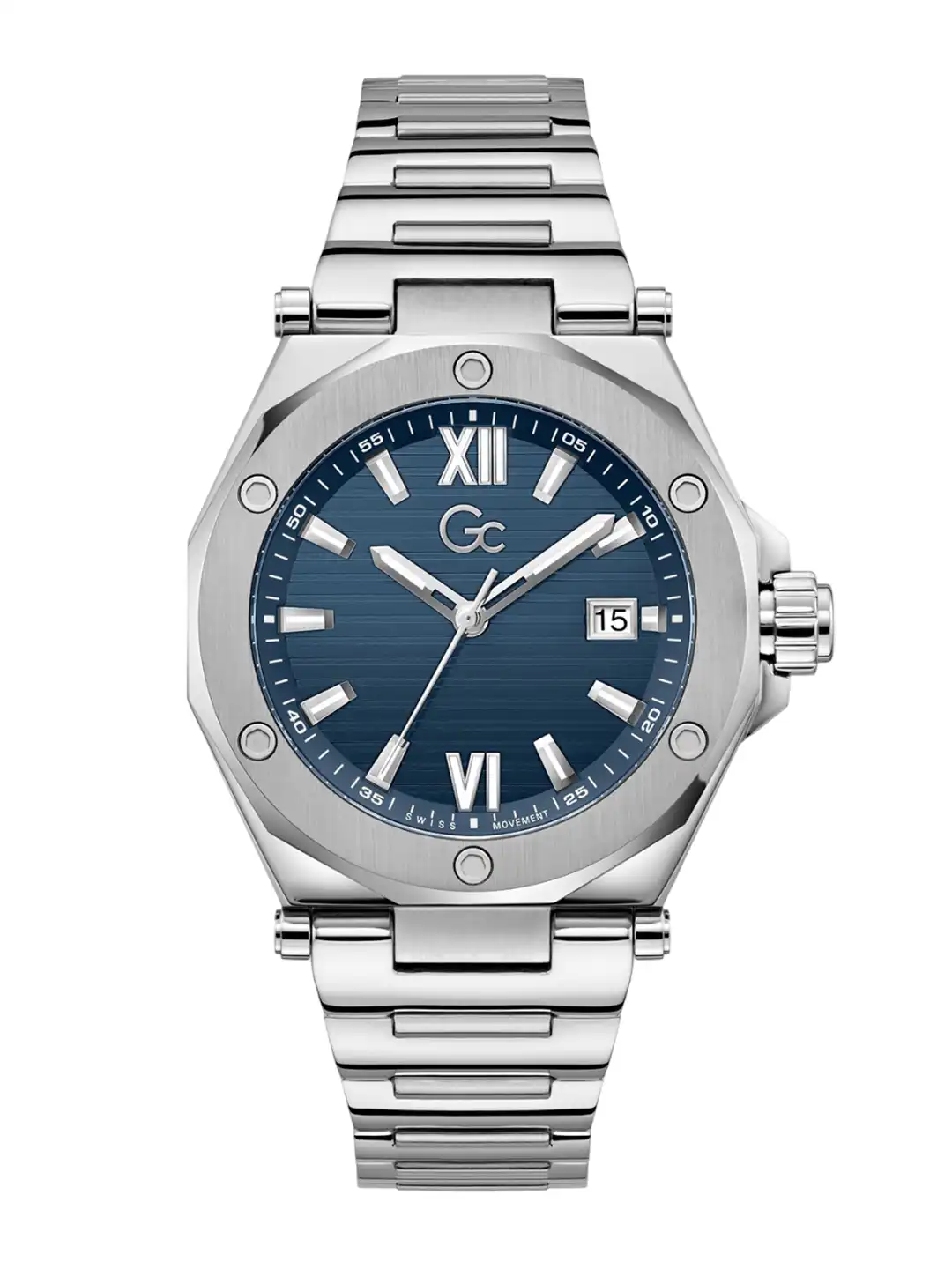 Buy Guess Collection Round 42mm Blue Dial Analog Men Watch