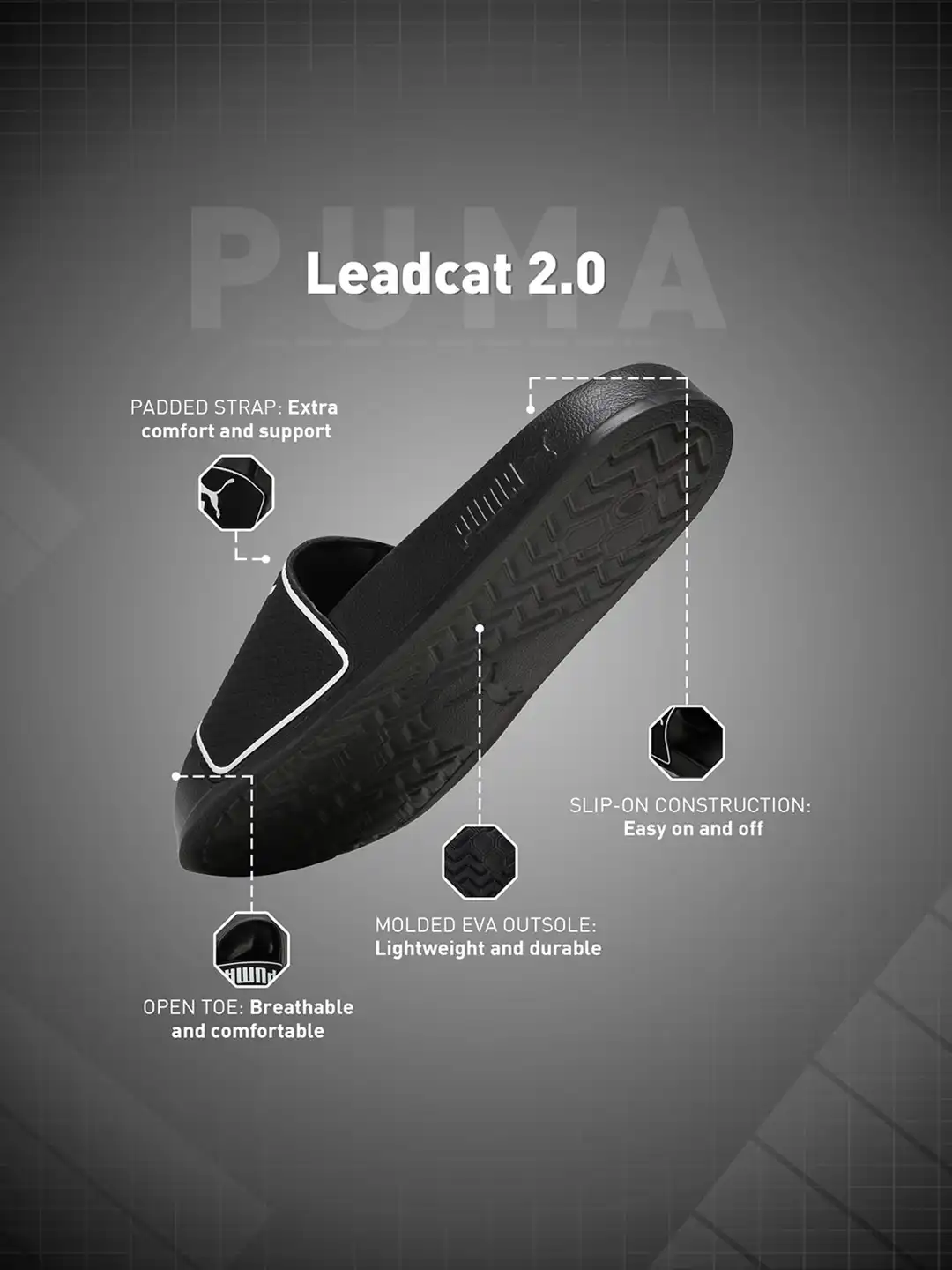 Buy Puma Leadcat 2.0 Slides - Flip Flops for Unisex 25786106 | Myntra