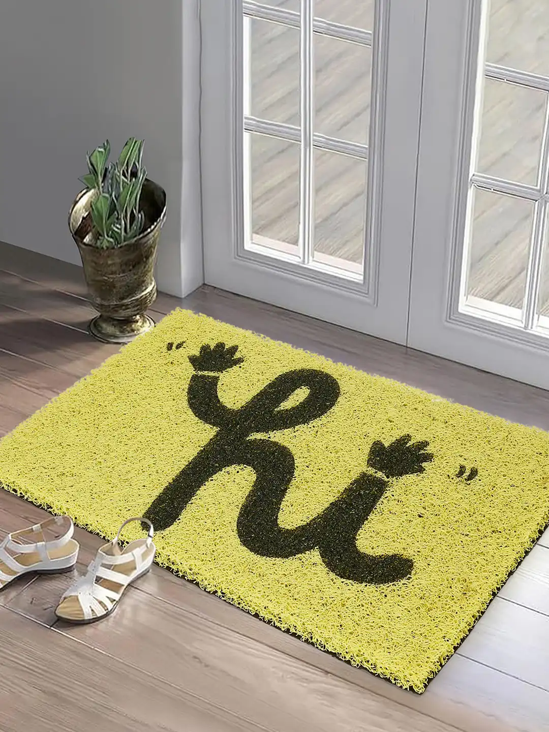 Buy DREAM WEAVERZ Mustard Yellow Heavy Duty Printed Rubber PVC