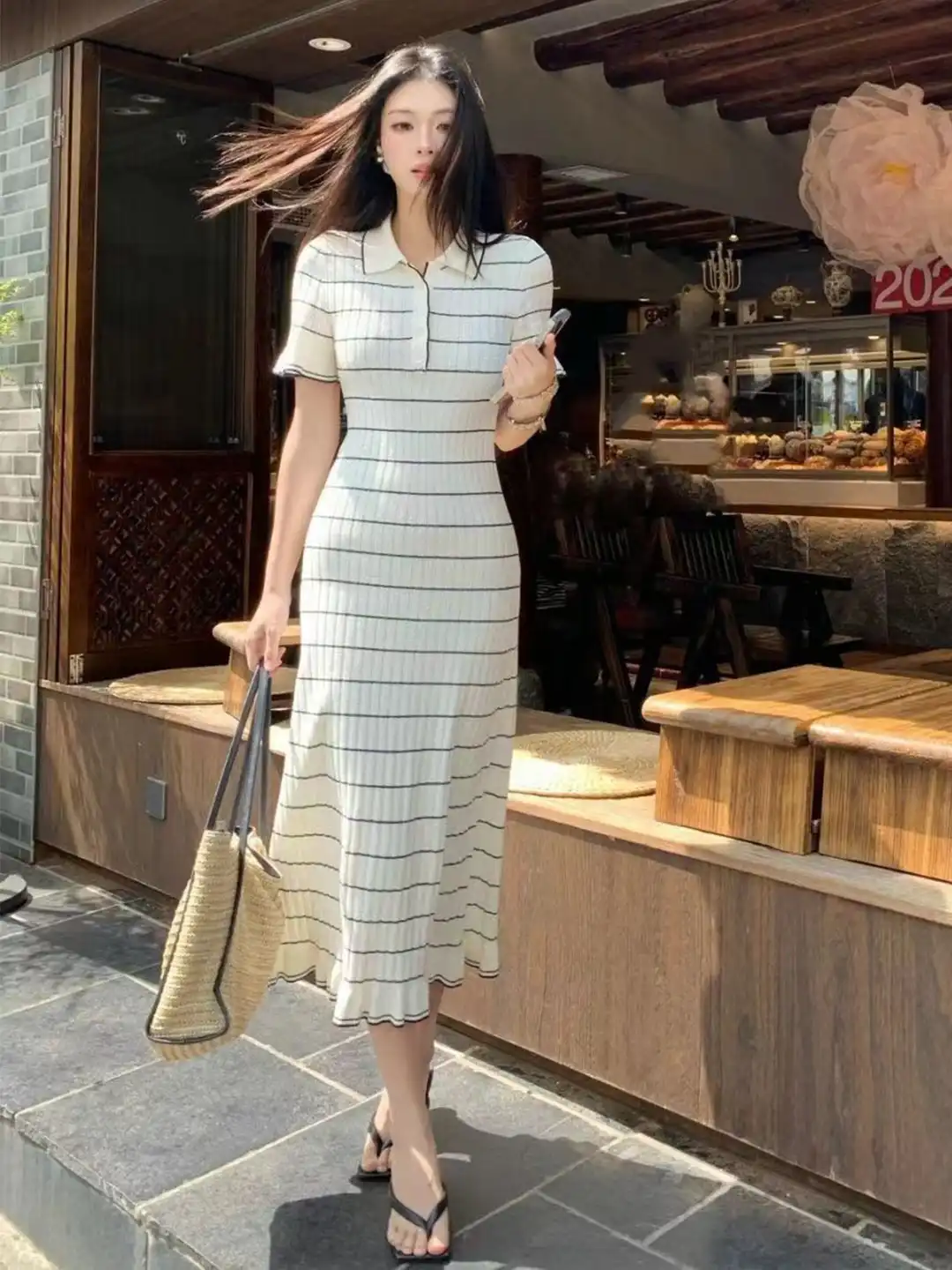 button up bodycon dress Fashion StyleCast X Revolte Women Shirt Collar Striped Bodycon Dress $11.75 Per unit color-neutral Baltic Born Womens Bexley Size:30Wx30L