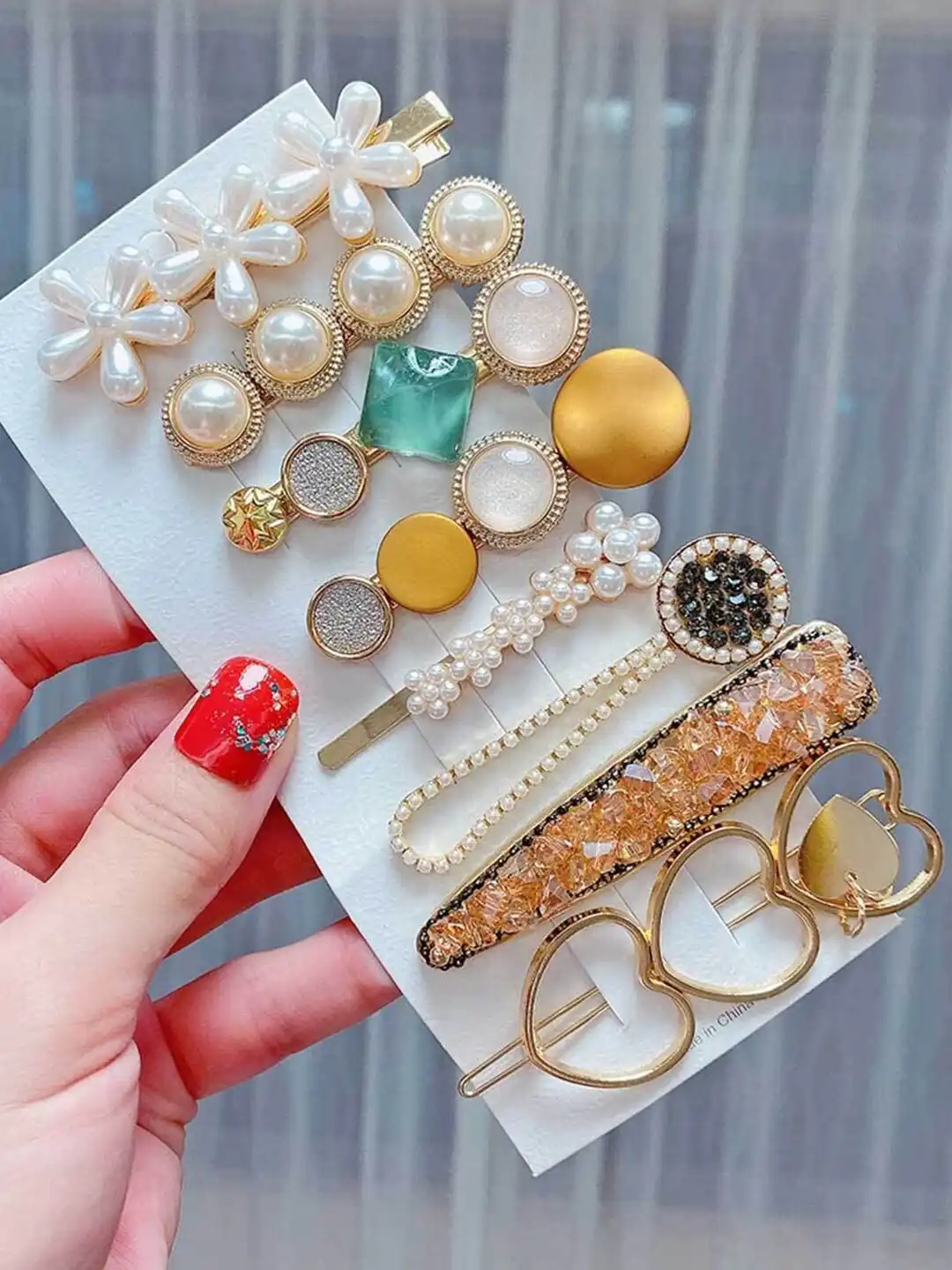アクセサリー miyasako Buy HANDBAG COLLECTION Girls Set of 8 Tic Tac Korean Hair Clip