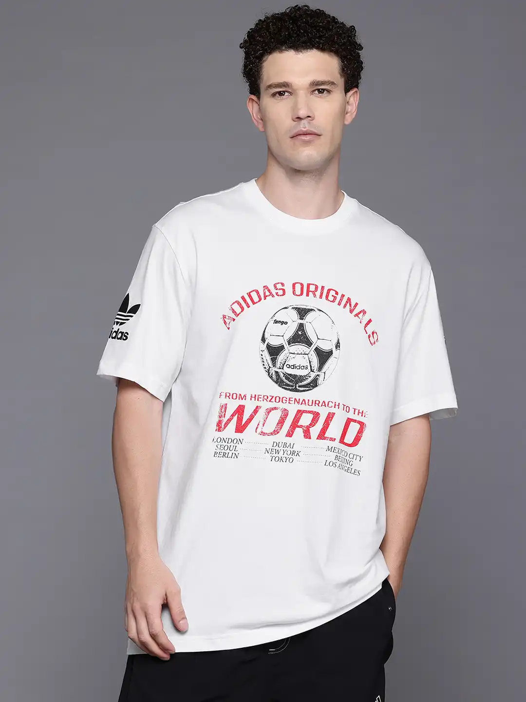 Buy ADIDAS Originals Pure Cotton 90s Football Graphic Tshirt