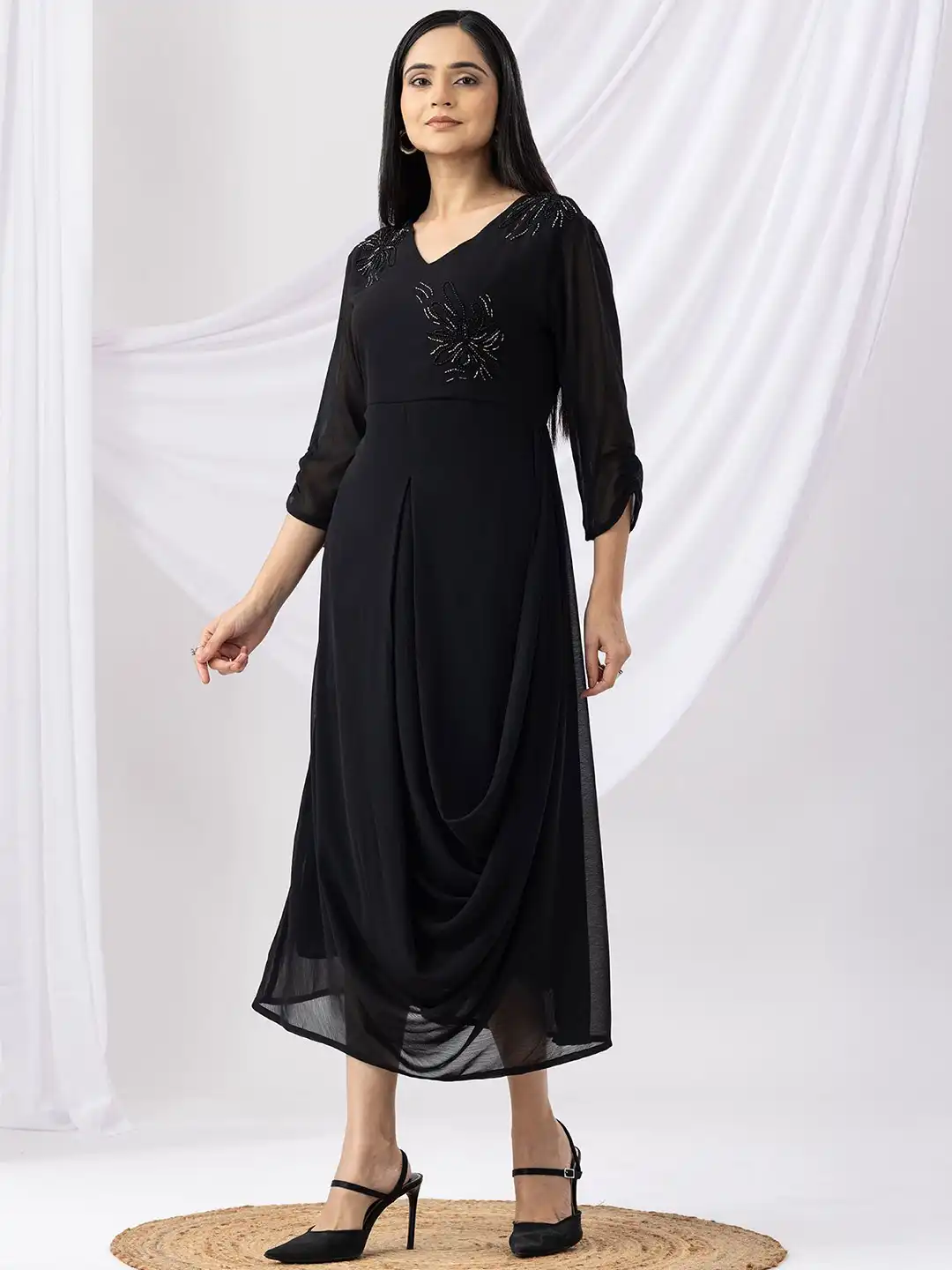 sachin and babi light blue dress Buy Lipsy Black Embellished Halter Fit And Flare Chiffon Midi Dress from  Next Italy