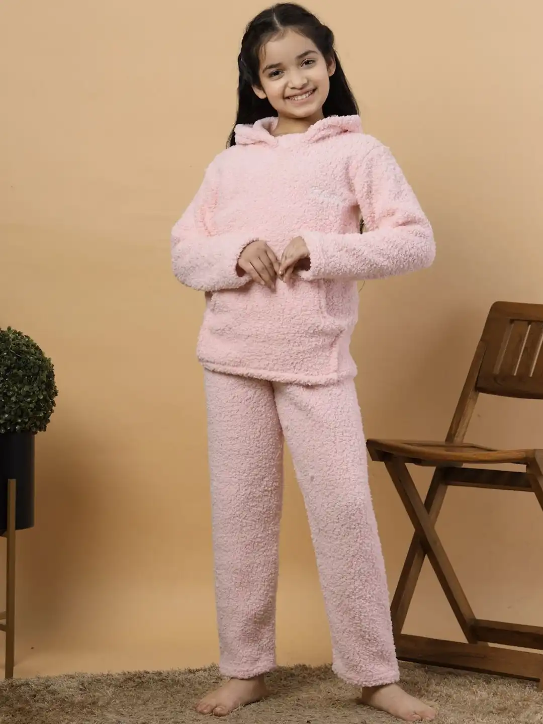 Woolen Night Dress For Girls Buy KLOTTHE Girls Sherpa Heavy Winter Hooded Woolen Night Suit Night Suits  For Girls 36811424 Myntra