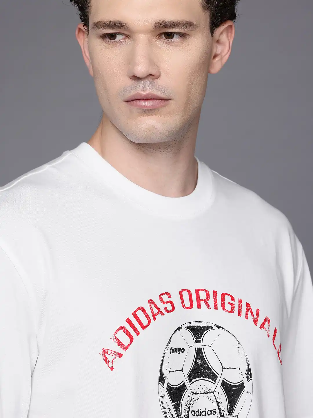 Buy ADIDAS Originals Pure Cotton 90s Football Graphic Tshirt
