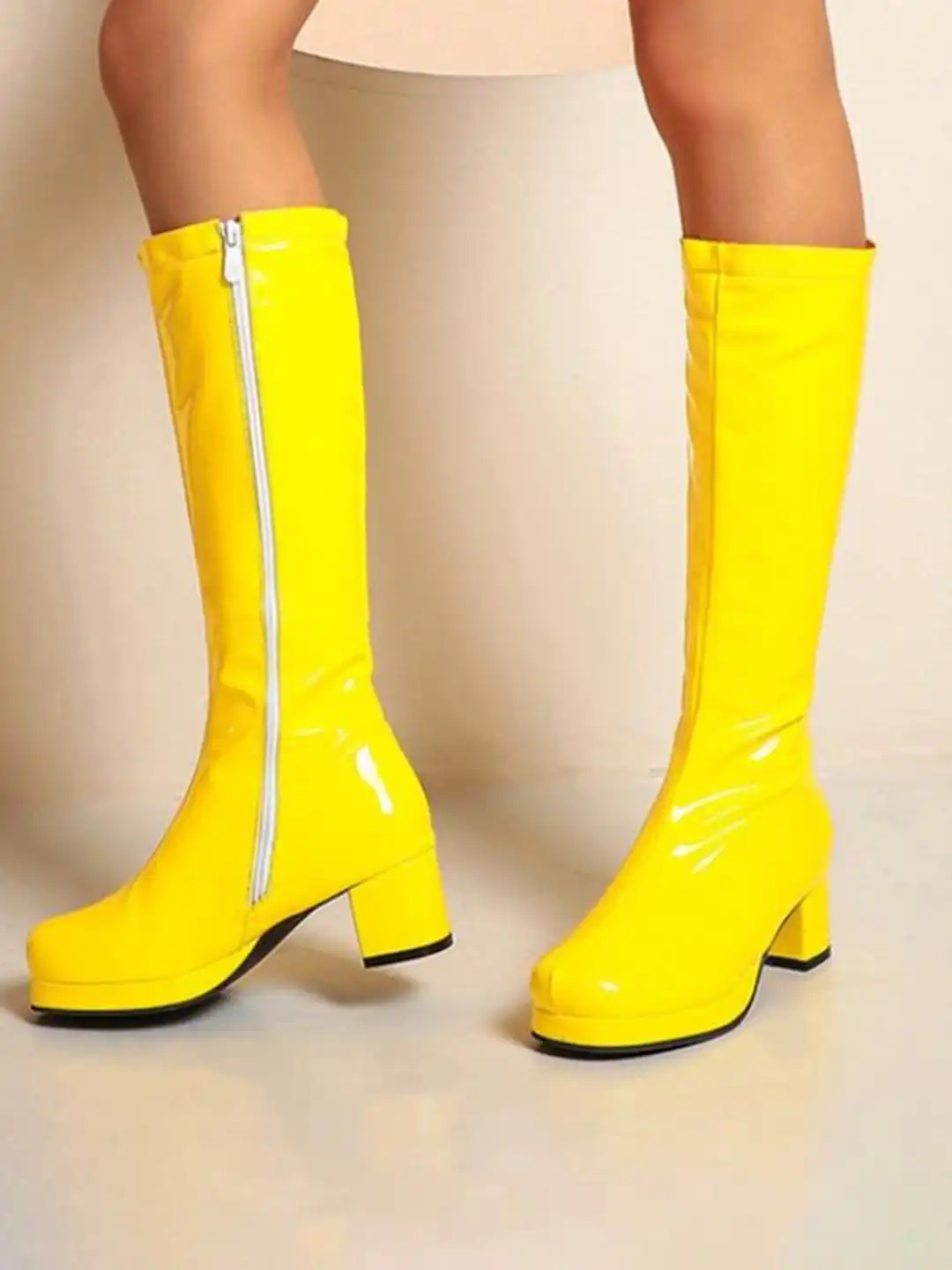 Buy MONRSH Casual Block-Heeled Slouchy Boots - Boots for Women
