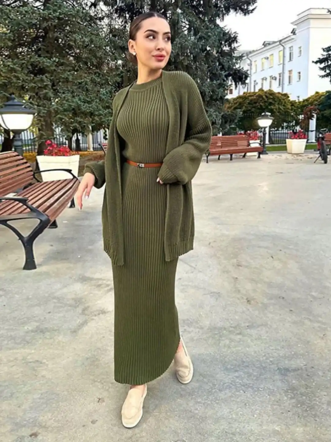 Buy TRENBEE Women Ribbed Woolen Bodycon Maxi Dress - Dresses for Women  36814814 | Myntra
